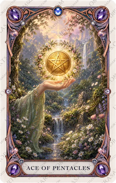 ไพ่ Ace of Pentacles