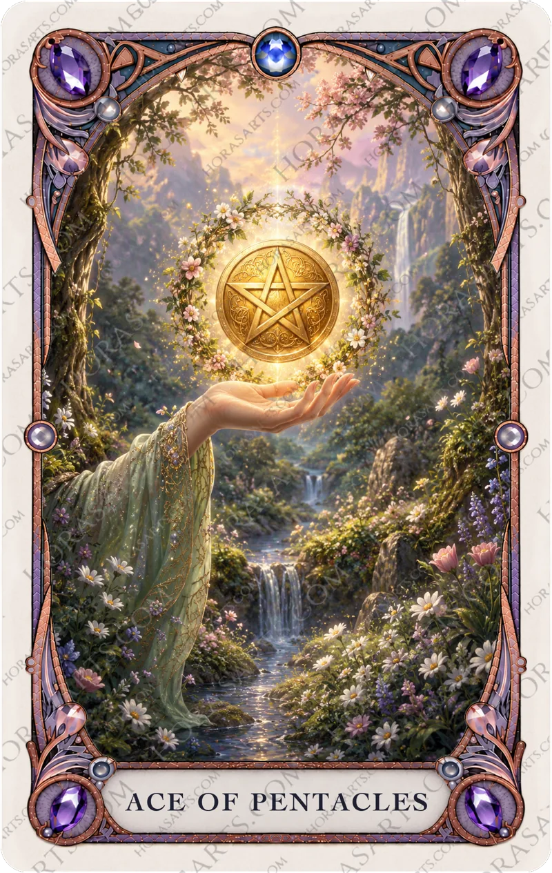 ไพ่ Ace of Pentacles