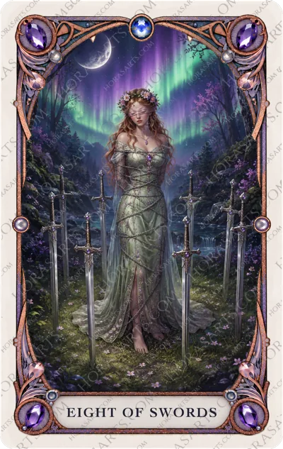 ไพ่ Eight of Swords