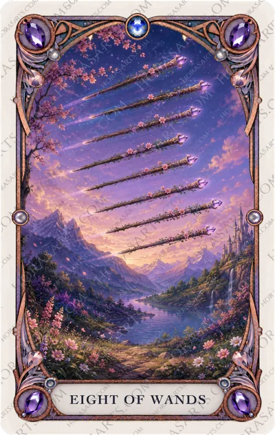ไพ่ Eight of Wands