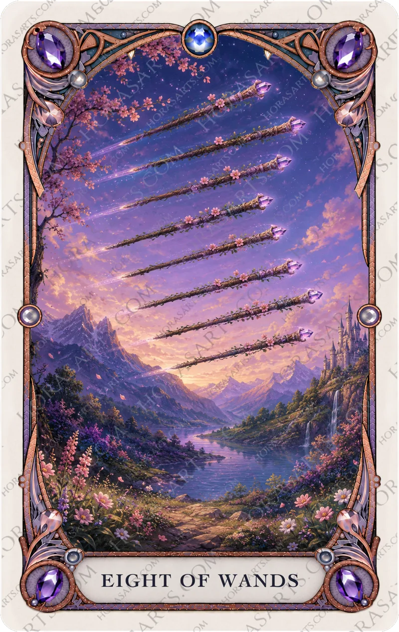 ไพ่ Eight of Wands