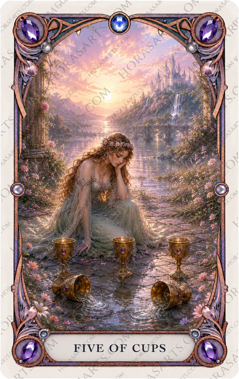 ไพ่ Five of Cups