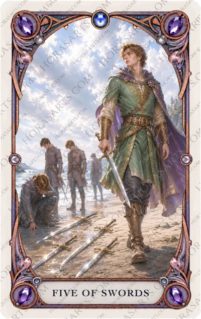 ไพ่ Five of Swords