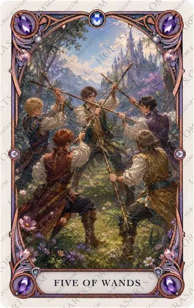 ไพ่ Five of Wands