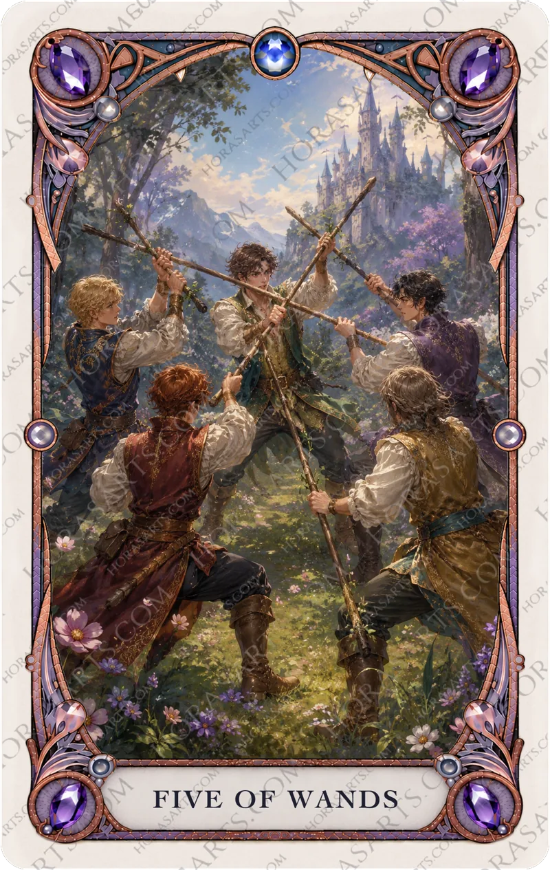ไพ่ Five of Wands