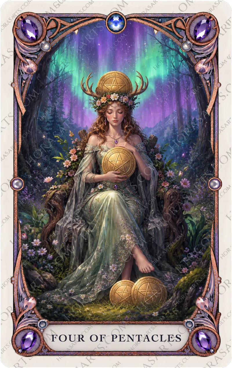 ไพ่ Four of Pentacles
