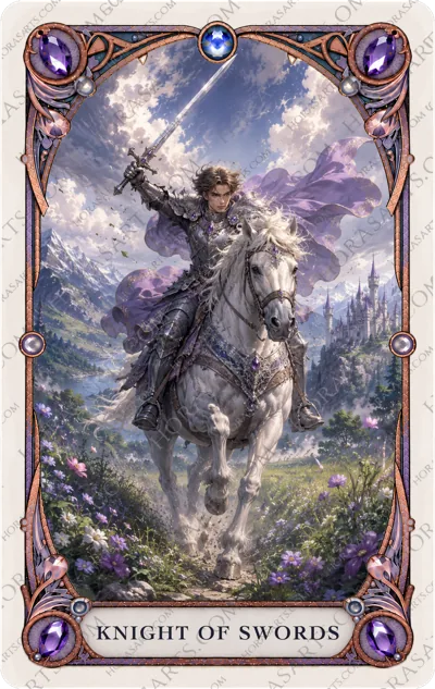 ไพ่ Knight of Swords