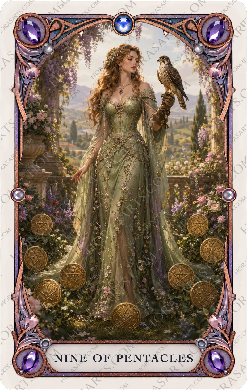ไพ่ Nine of Pentacles