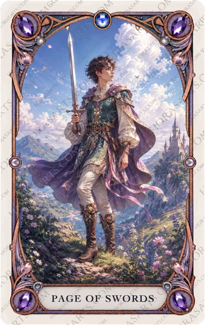 ไพ่ Page of Swords