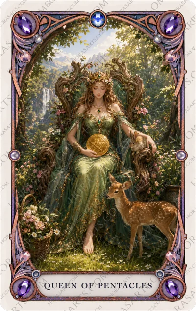 ไพ่ Queen of Pentacles