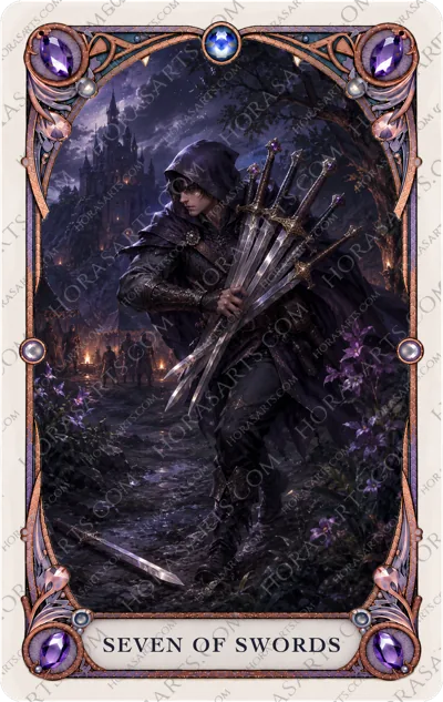 ไพ่ Seven of Swords