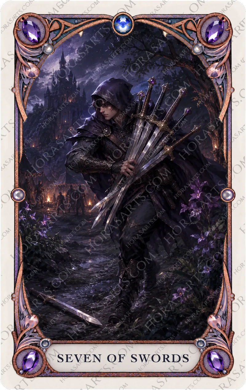 ไพ่ Seven of Swords