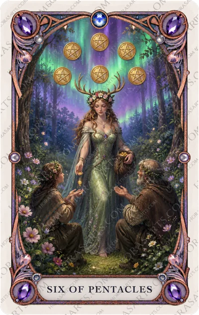 ไพ่ Six of Pentacles
