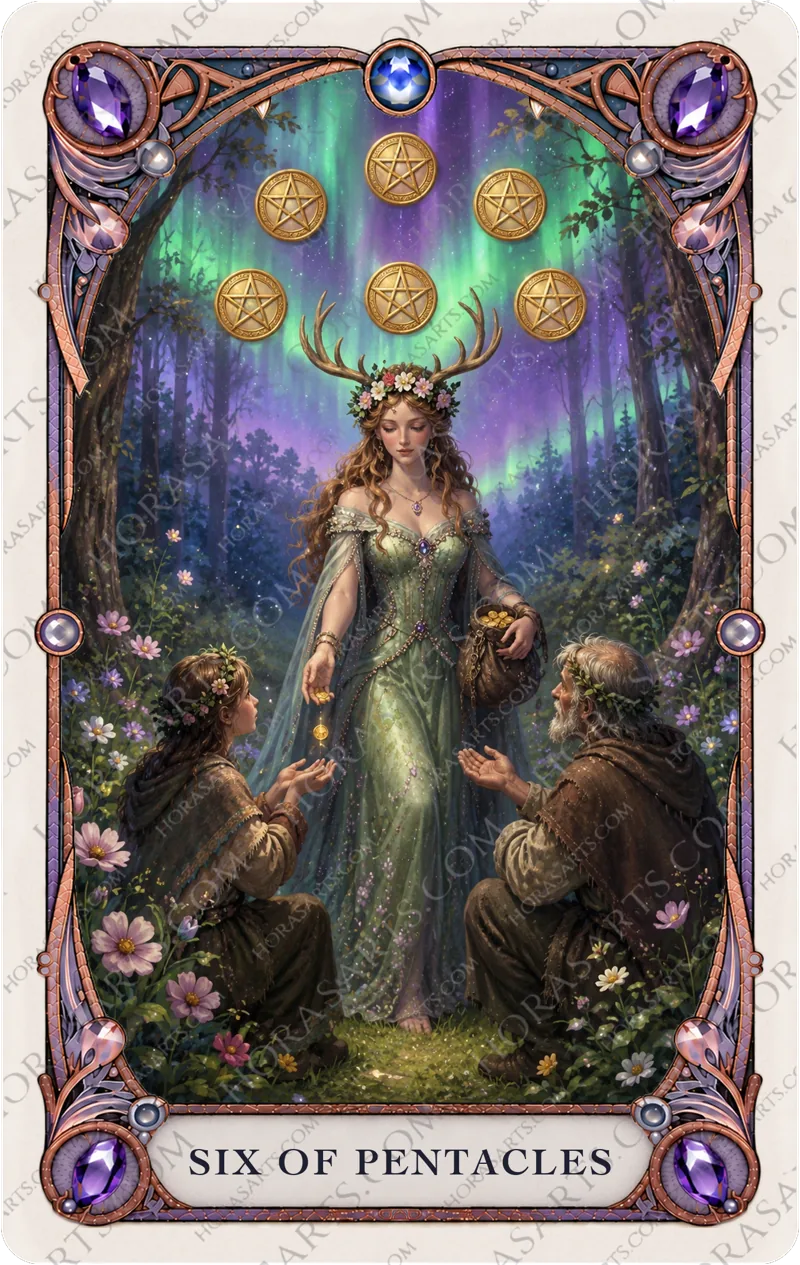 ไพ่ Six of Pentacles