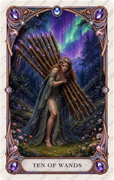 ไพ่ Ten of Wands