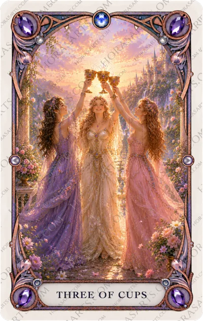 ไพ่ Three of Cups