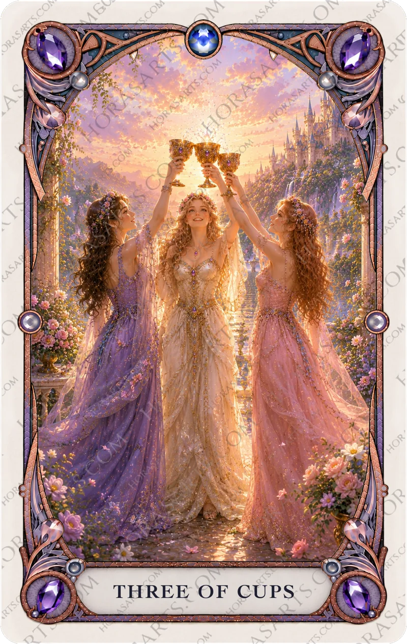 ไพ่ Three of Cups
