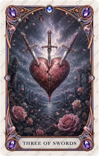 ไพ่ Three of Swords
