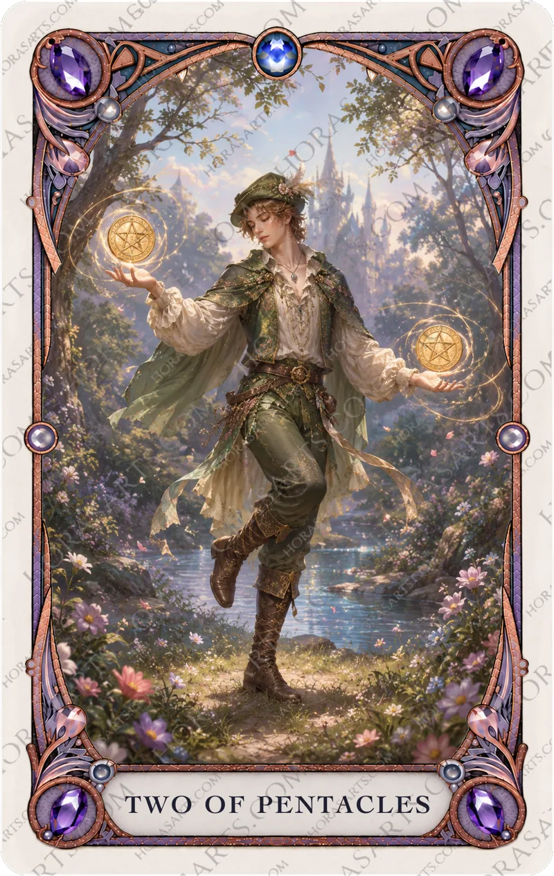 ไพ่ Two of Pentacles