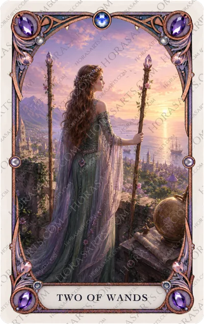 ไพ่ Two of Wands
